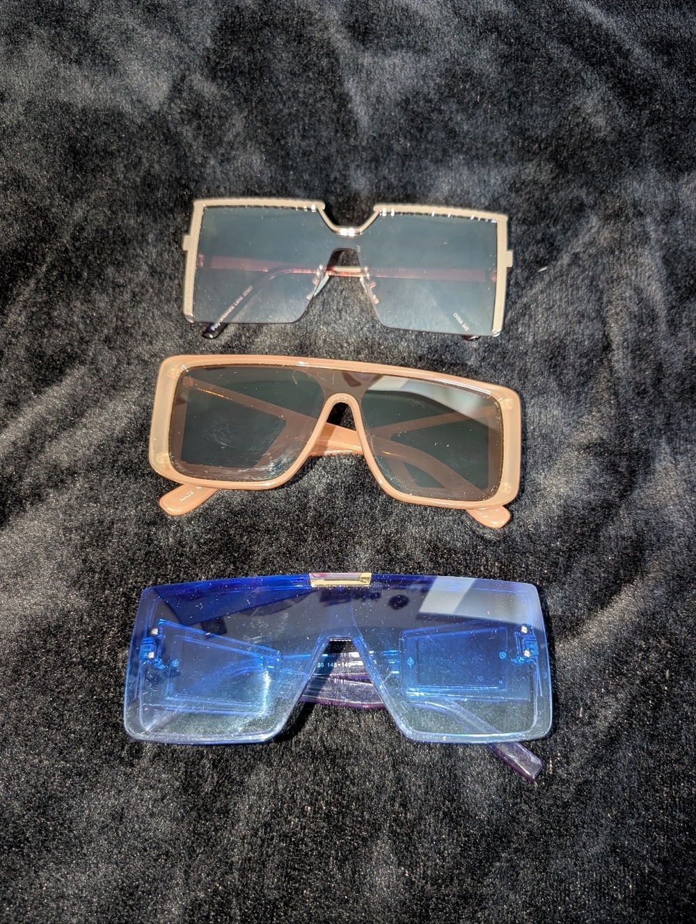 3/$25 Bundle Of Square Fashion Sunglasses (3 Pair)